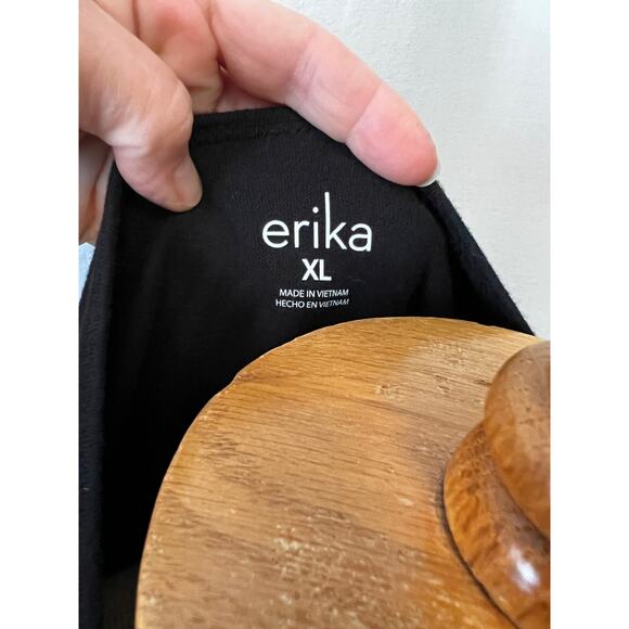 Erika black pullover long sleeve top embroider Christmas winter cardinal birds - Picture 3 of 7